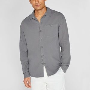 Long Sleeve Summer Doubleface Shirt - New With Tags - NEVER WORN - Grey